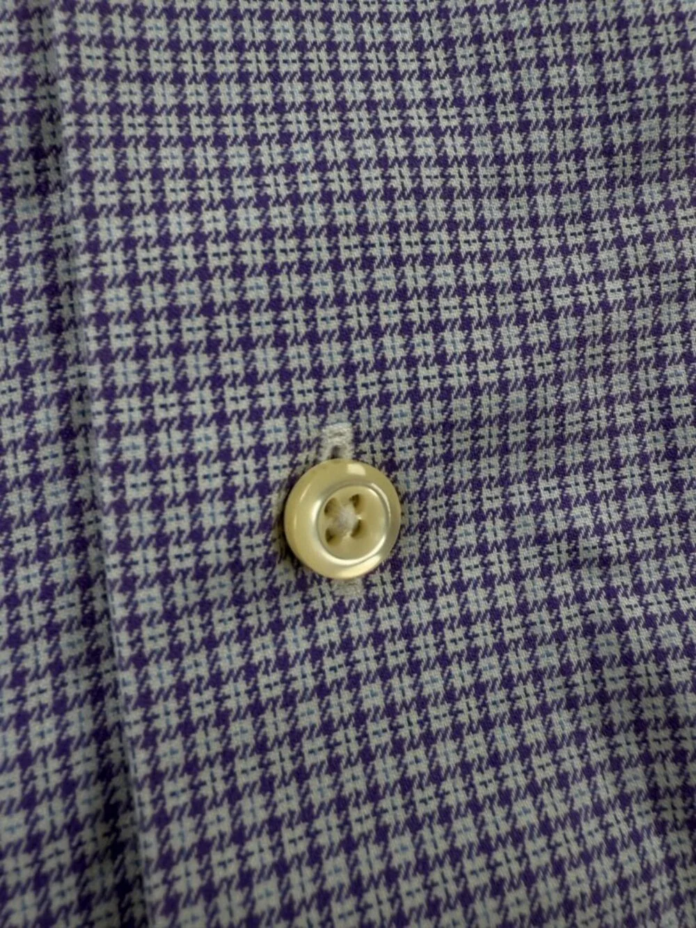 Brooks Brothers Non Iron Button Up Shirt Men Purple Check 17.5 32/33 Regent